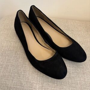 H by Halston Alice Black Suede Ballet Flats Women Size 10 M